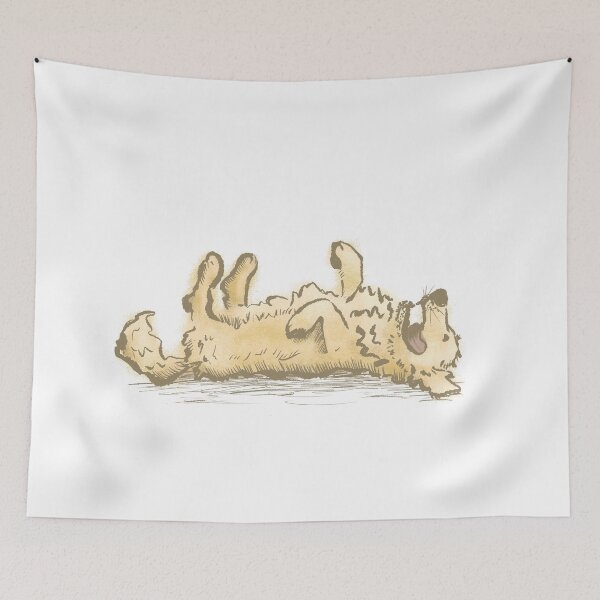 Item preview, Golden Retriever Belly-up in color designed and sold by Christine Philbrick.