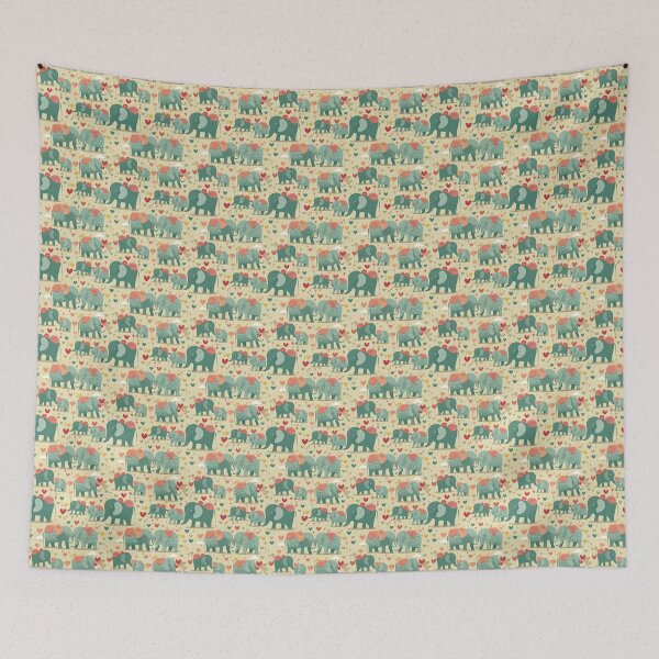 Item preview, Elephant Love Pattern designed and sold by ambyai.