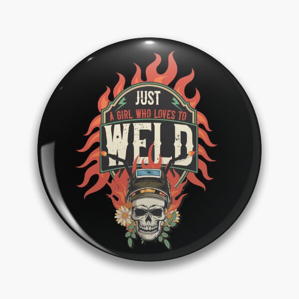 Item preview, Welders skull woman sarcastic floral retro quote Just a girl who loves to weld  designed and sold by HomeCoquette.