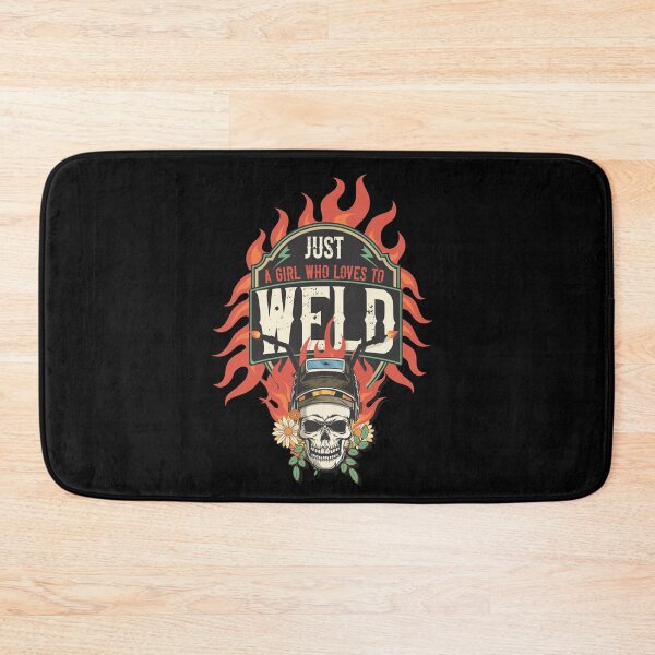 Item preview, Welders skull woman sarcastic floral retro quote Just a girl who loves to weld  designed and sold by HomeCoquette.