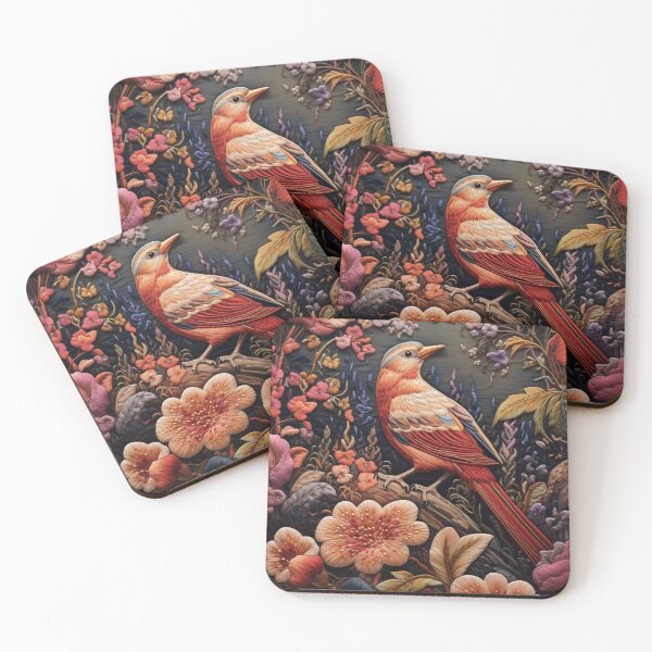 Item preview, Embroidery art flower and bird pattern poster 07 designed and sold by UnaWu533.