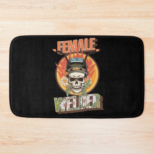 Item preview, Welders skull woman sarcastic floral retro female welder  designed and sold by HomeCoquette.