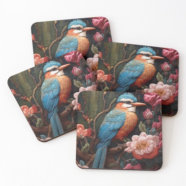 Item preview, Embroidery art flower and bird pattern poster 08 designed and sold by UnaWu533.