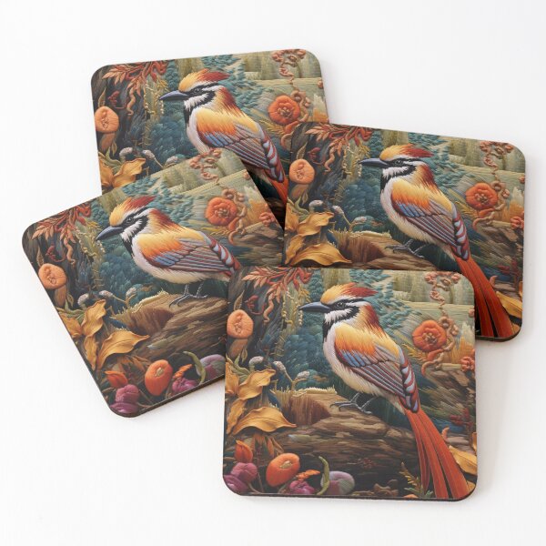 Item preview, Embroidery art flower and bird pattern poster 10 designed and sold by UnaWu533.