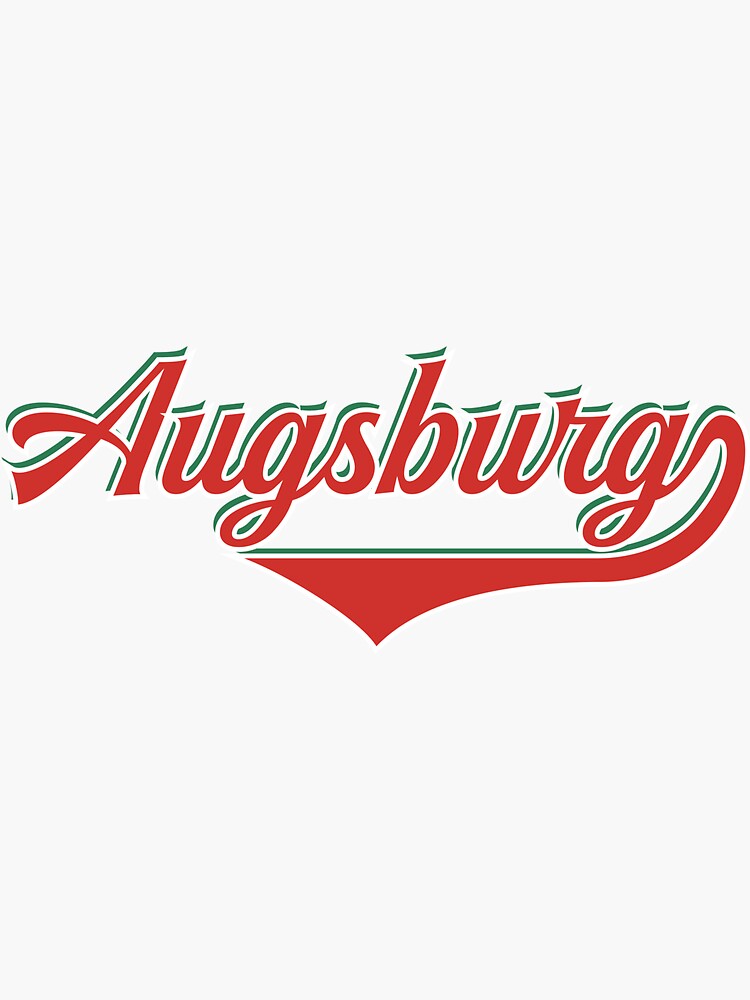 "Augsburg - City in Germany - Vintage Sport Style Typography" Sticker