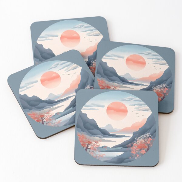 Item preview, Beautiful sunrise illustration designed and sold by Cahlie Li.
