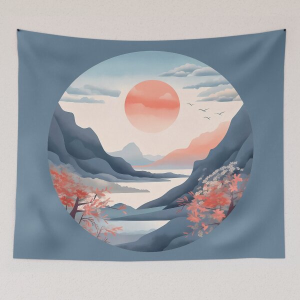 Item preview, Beautiful sunrise illustration designed and sold by Cahlie Li.