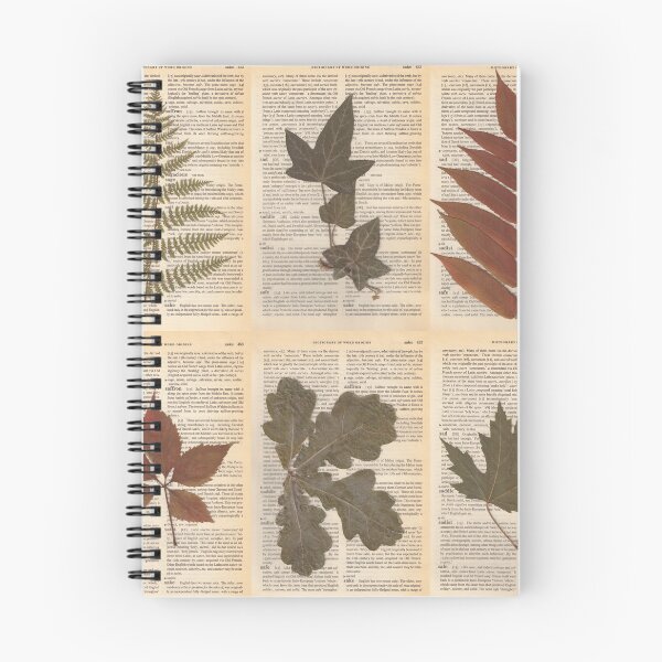 Item preview, Pressed leaves on old book pages designed and sold by Julianum.