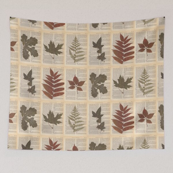 Item preview, Pressed leaves on old book pages designed and sold by Julianum.