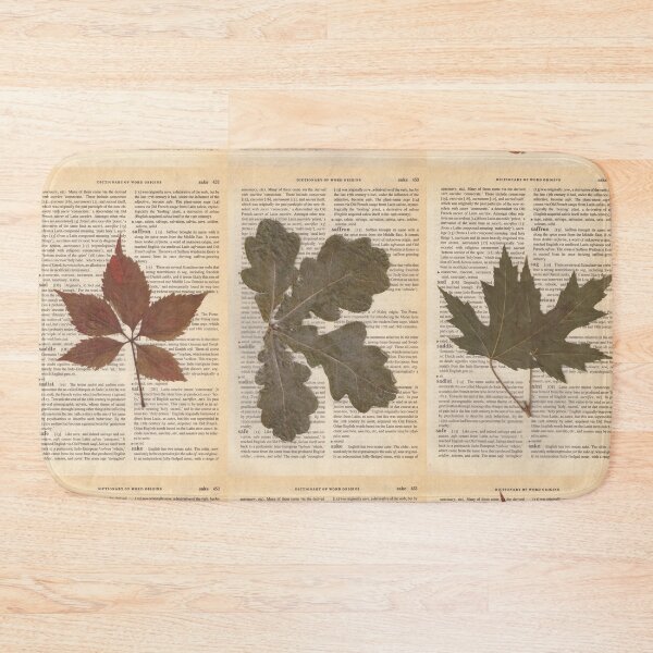 Item preview, Pressed leaves on old book pages designed and sold by Julianum.