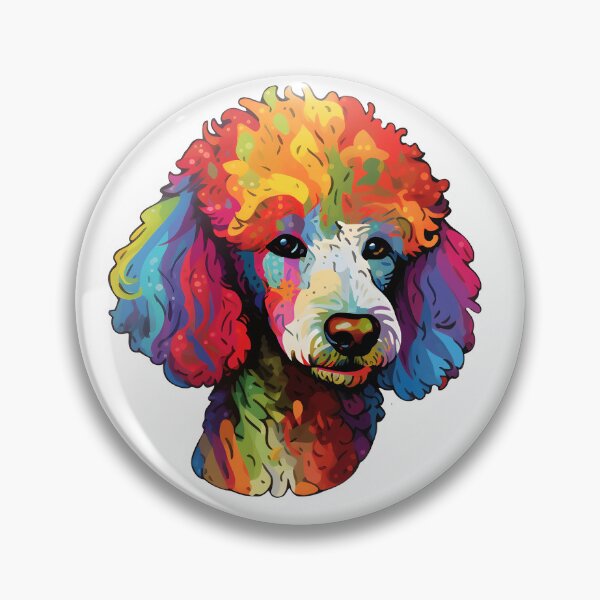 Item preview, Cabeza de caniche colorido designed and sold by NoJustice73.