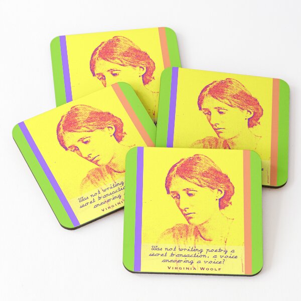 Item preview, Virginia Woolf quote: Was not writing poetry a secret transaction, a voice answering a voice? designed and sold by artbleed.