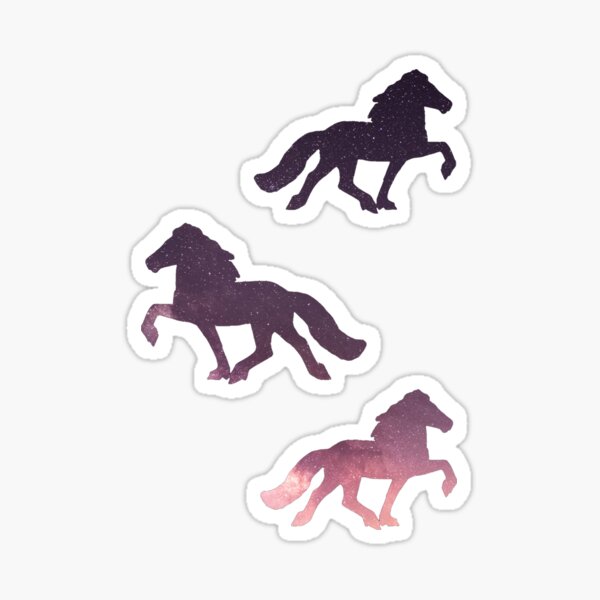 Aperçu de l'œuvre Pack d'autocollants galaxie cheval allure créée et vendue par MotherOfBears.