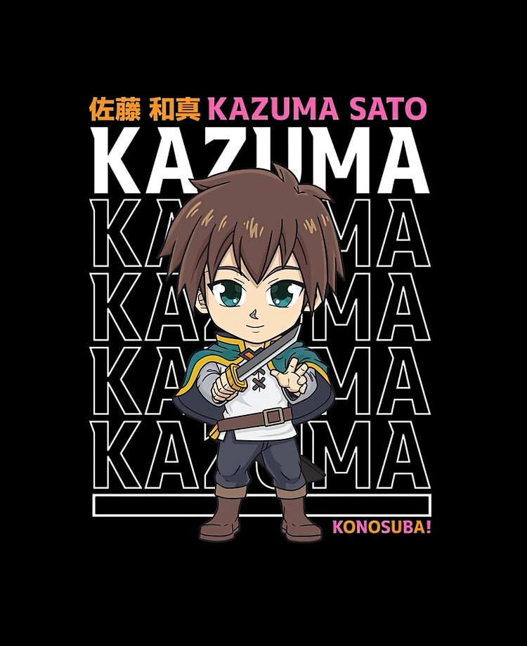 Mens Best Sato Anime Chibi Kazuma Gift For Movie Fans Toddler T-Shirt