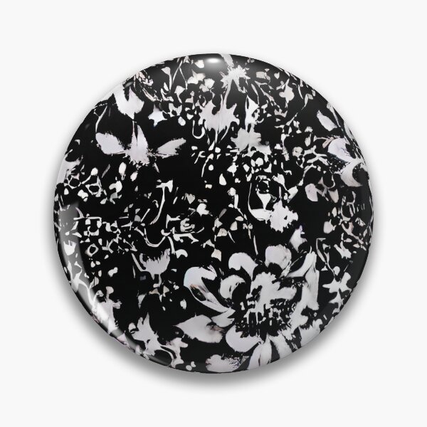 Item preview, Black and White Floral designed and sold by Poetic Patterns Studio.