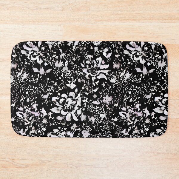 Item preview, Black and White Floral designed and sold by Poetic Patterns Studio.
