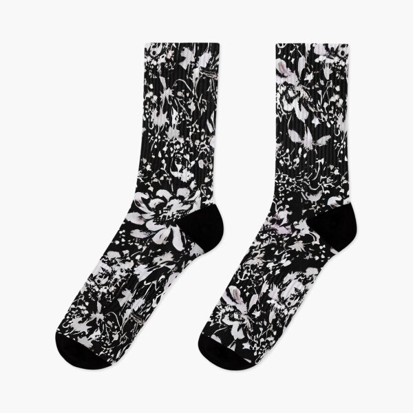 Item preview, Black and White Floral designed and sold by Poetic Patterns Studio.