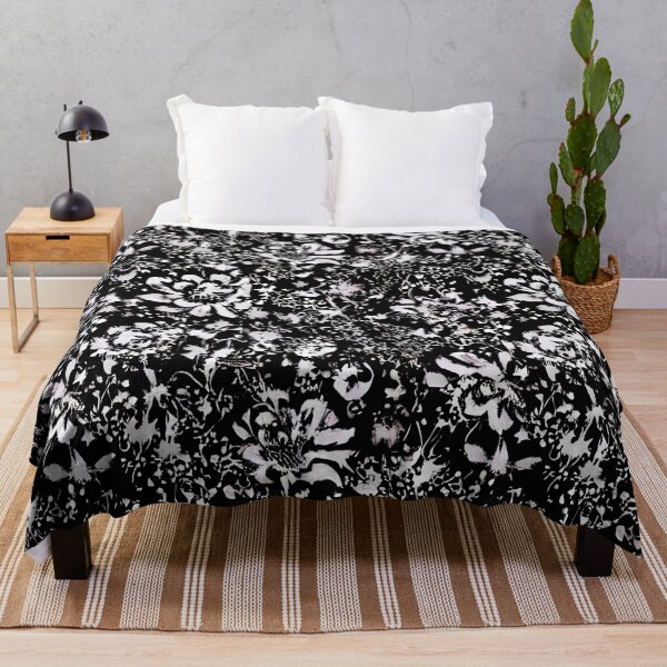 Item preview, Black and White Floral designed and sold by Poetic Patterns Studio.
