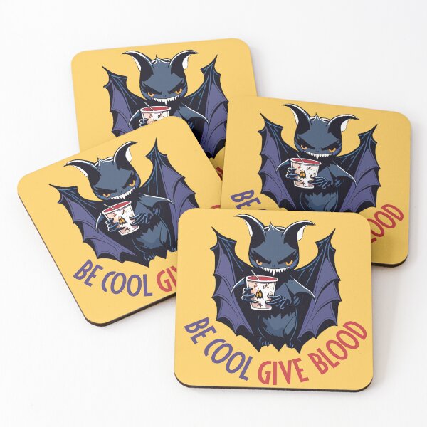Artikelvorschau,  Fun Be Cool Give Blood Halloween Vampirfledermaus entworfen und verkauft von Zazizu.