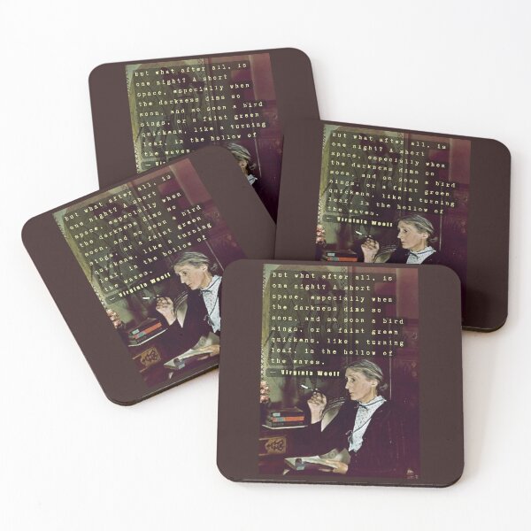 Item preview, Virginia Woolf portrait and quote: But what after all is one night? A short space.... designed and sold by artbleed.