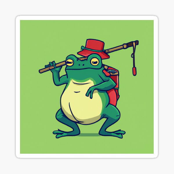 Grenouille de pêche #1 Sticker