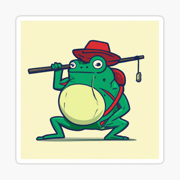 Grenouille de pêche #2 Sticker