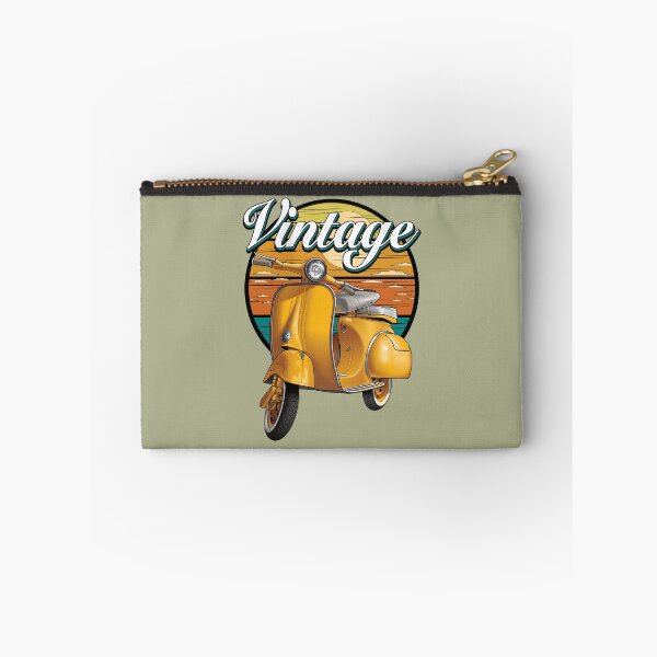 Item preview, Yellow scooter vintage style sunny and cloudy digital art designed and sold by SetthaSK.