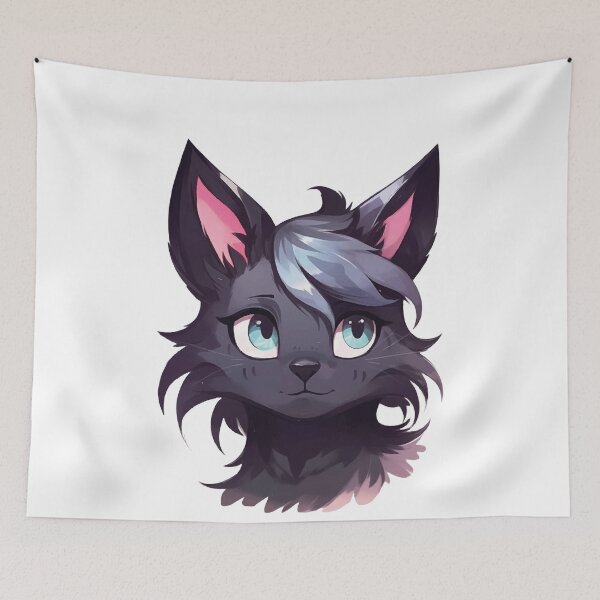Item preview, Black Furry Cat designed and sold by FurryKingdom.