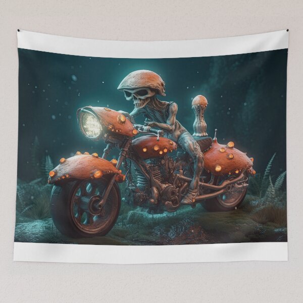 Item preview, Mushroom Man On His Red Spores Bike designed and sold by Diego Re.