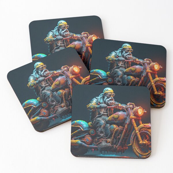 Item preview, Old Bad Ass Biker Hit With Yellow Paint designed and sold by Diego Re.