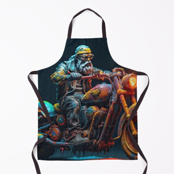 Item preview, Old Bad Ass Biker Hit With Yellow Paint designed and sold by Diego Re.