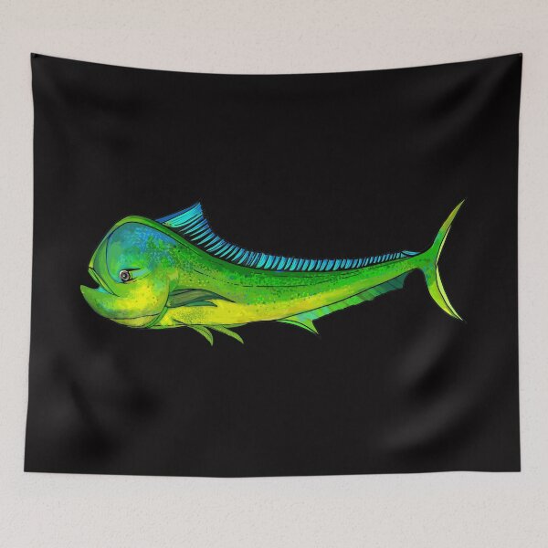 Item preview, Tropical green mahi underwater fish designed and sold by PinkSeaside.