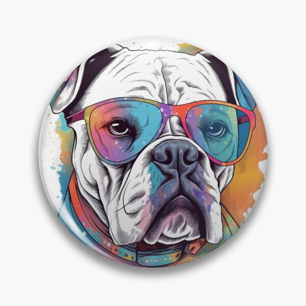 Item preview, White Boxer Dog Pop Art with Sunglasses 5 designed and sold by DiatomDesigns.
