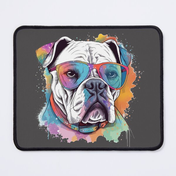 Item preview, White Boxer Dog Pop Art with Sunglasses 5 designed and sold by DiatomDesigns.
