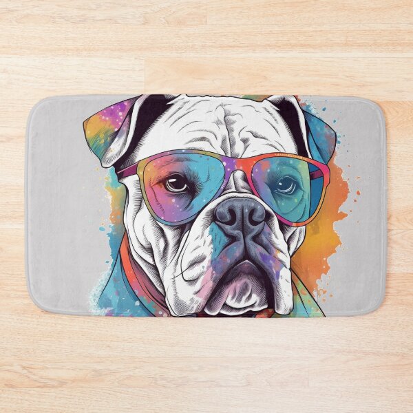 Item preview, White Boxer Dog Pop Art with Sunglasses 5 designed and sold by DiatomDesigns.