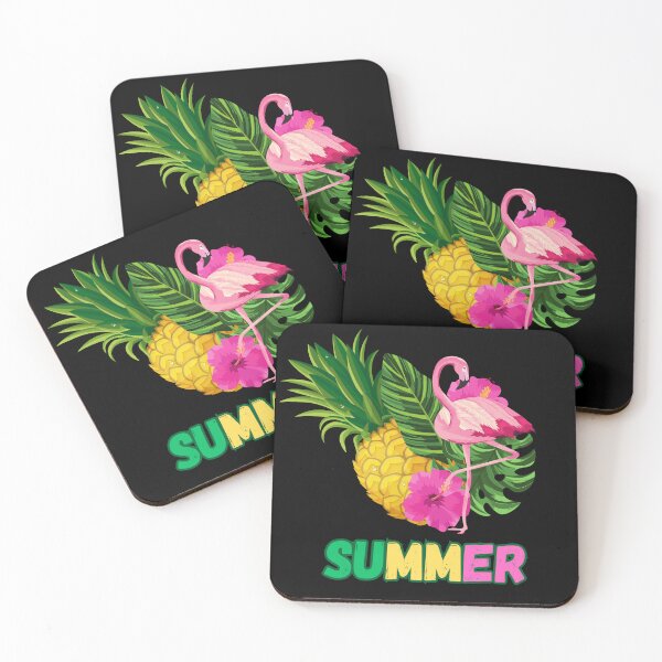 Item preview, Summer pattern with flamingos and pineapples designed and sold by DFL-store.