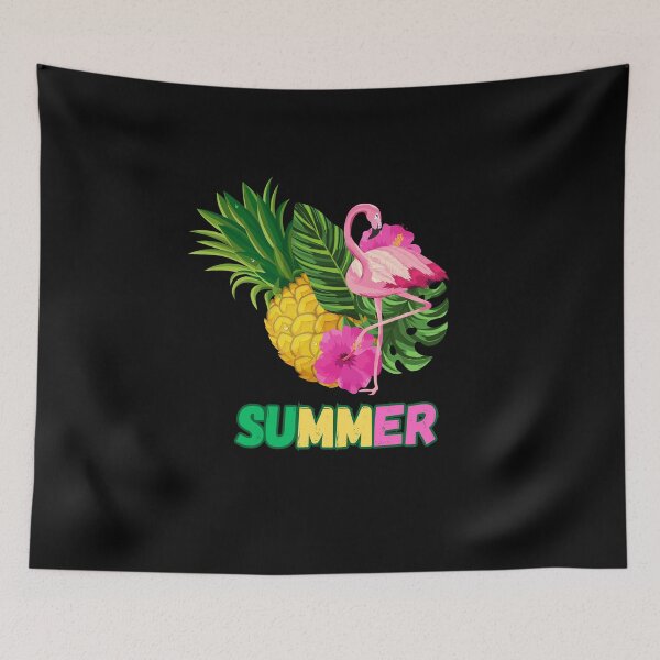 Item preview, Summer pattern with flamingos and pineapples designed and sold by DFL-store.