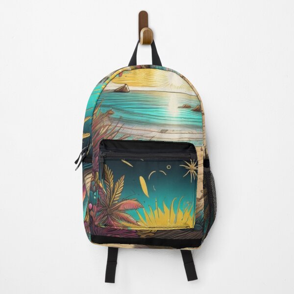 Item preview, a beautiful landscape with sun and beach designed and sold by Printverse Studio.