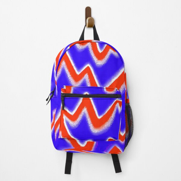 Item preview, #M674: Red White Frizz On Blue Groovy Move Pattern designed and sold by FarStarL33.