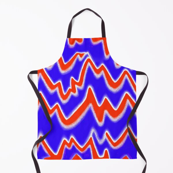 Item preview, #M674: Red White Frizz On Blue Groovy Move Pattern designed and sold by FarStarL33.