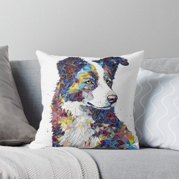 Item preview, Geometric Border Collie Art - cute Design designed and sold by DooodleGod.