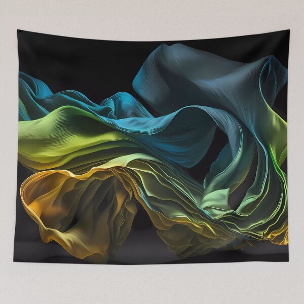 Item preview, Abstract flying silk in bright colors designed and sold by SMILE88.