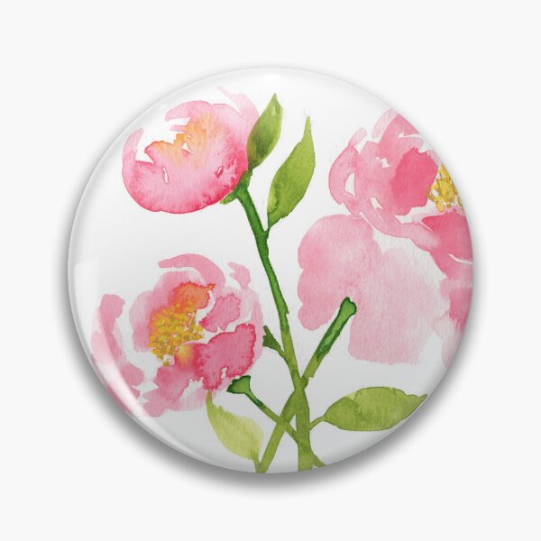 Item preview, Pale pink peonies watercolor flowers designed and sold by AnissaF.