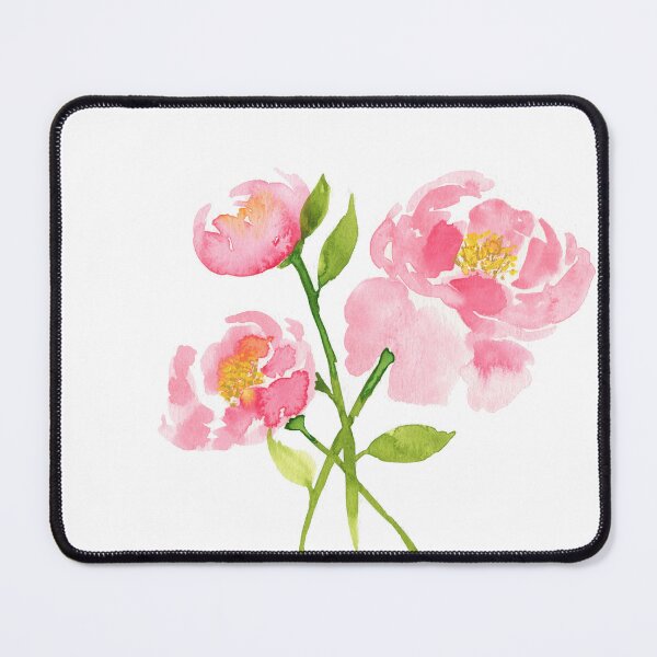 Item preview, Pale pink peonies watercolor flowers designed and sold by AnissaF.