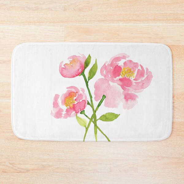 Item preview, Pale pink peonies watercolor flowers designed and sold by AnissaF.