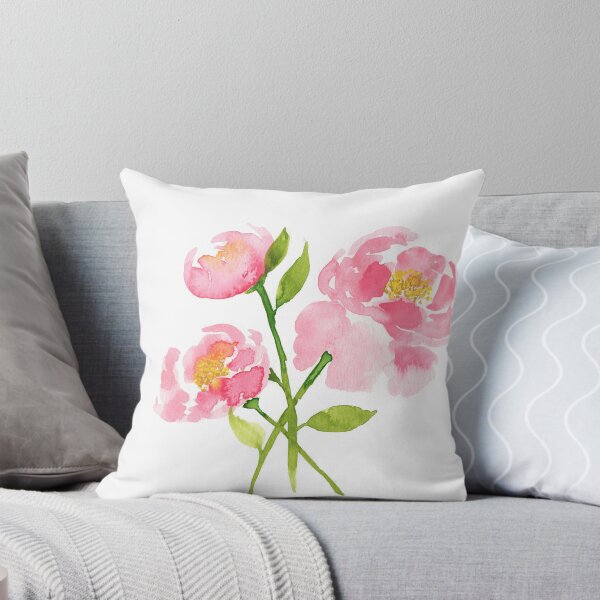 Item preview, Pale pink peonies watercolor flowers designed and sold by AnissaF.