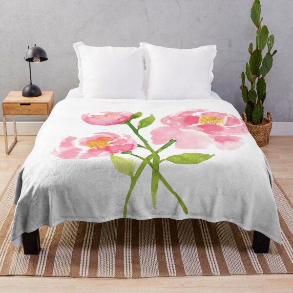 Item preview, Pale pink peonies watercolor flowers designed and sold by AnissaF.