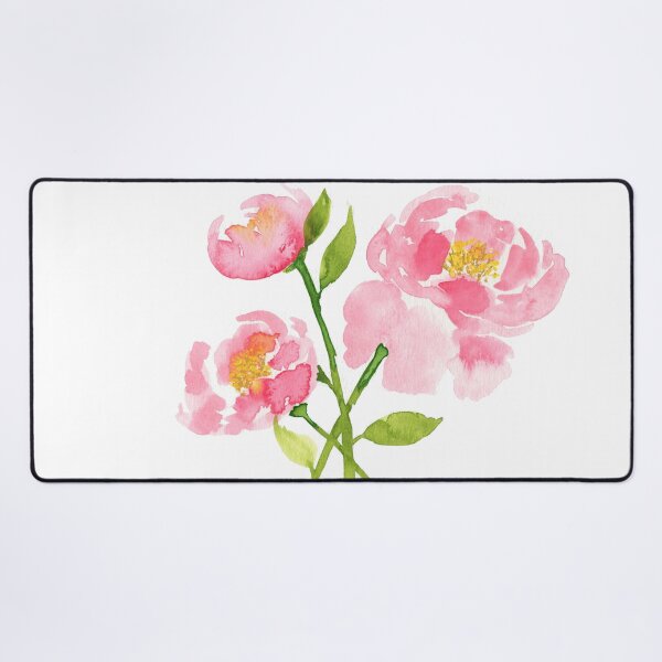 Item preview, Pale pink peonies watercolor flowers designed and sold by AnissaF.