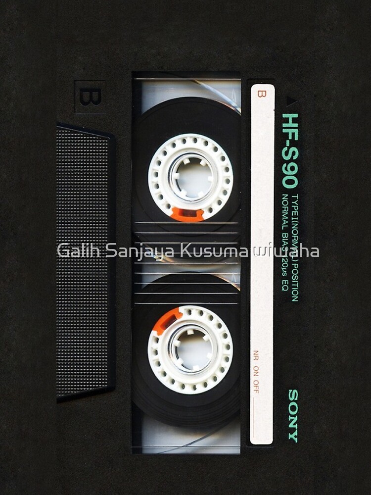 Classic retro Black cassette tape by GalihArt