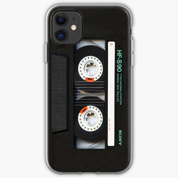 Classic retro Black cassette tape iPhone Soft Case